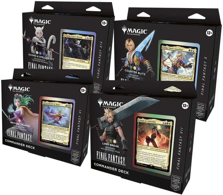 Magic: The Gathering Cards Universes Beyond: FINAL FANTASY - Commander Deck Display